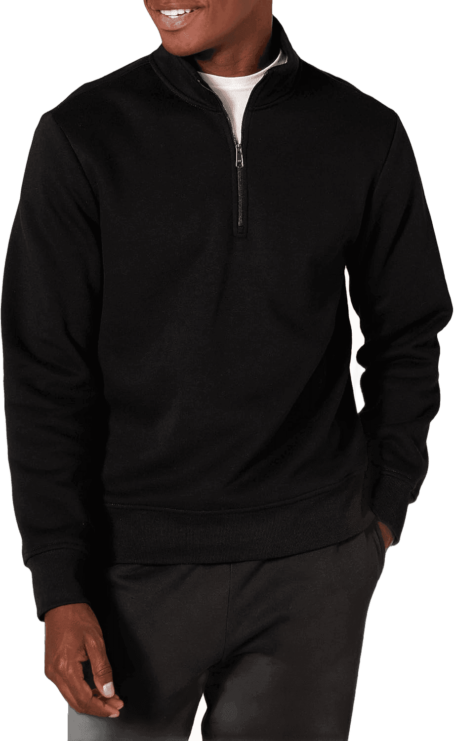 Amazon Essentials quarter-zip pullover fleece sweatshirt — 1 of 3