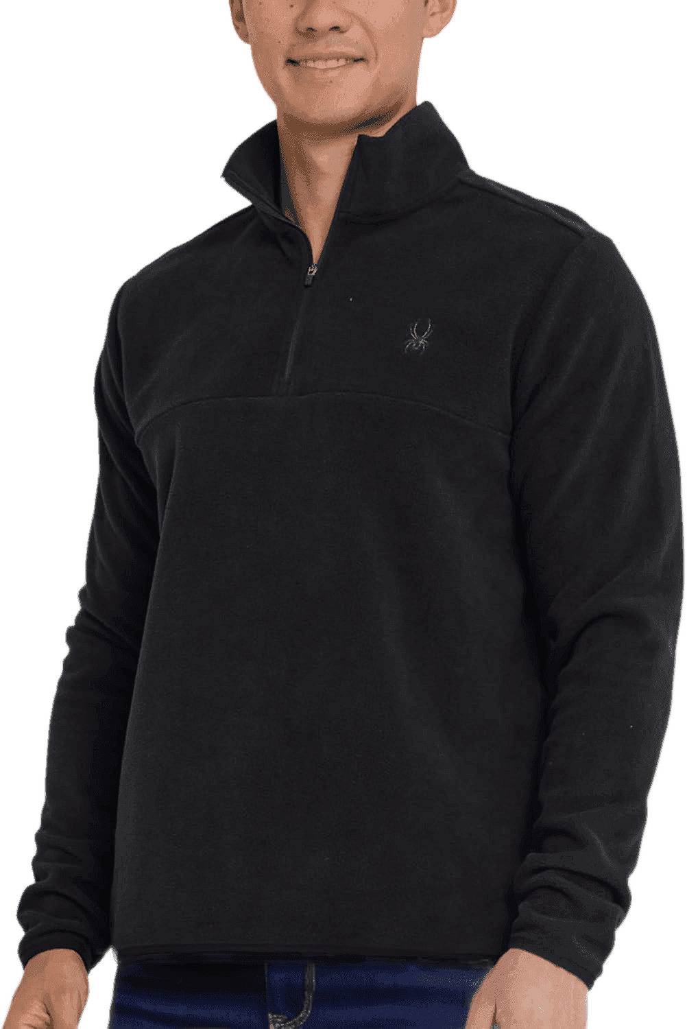 Spyder polar fleece quarter-zip in grey — 1 of 3