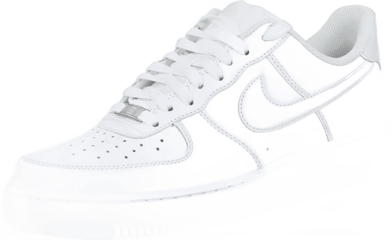 Nike Air Force 1 07 in white with background removed