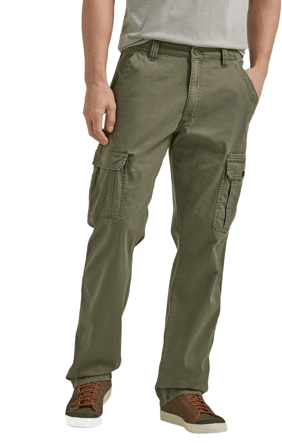 Wrangler Authentics cargo pants in olive