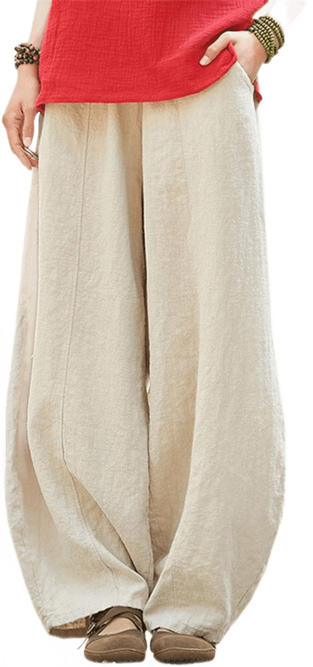 Cotton Linen Baggy Pants