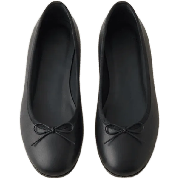 black ballet flats