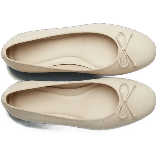 cream ballet flats