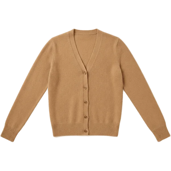 camel cardigan