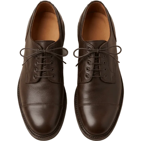 dark brown derby shoes