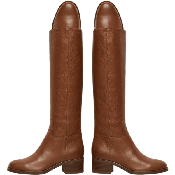 brown knee-high boots