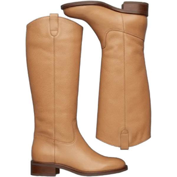 tan knee-high boots