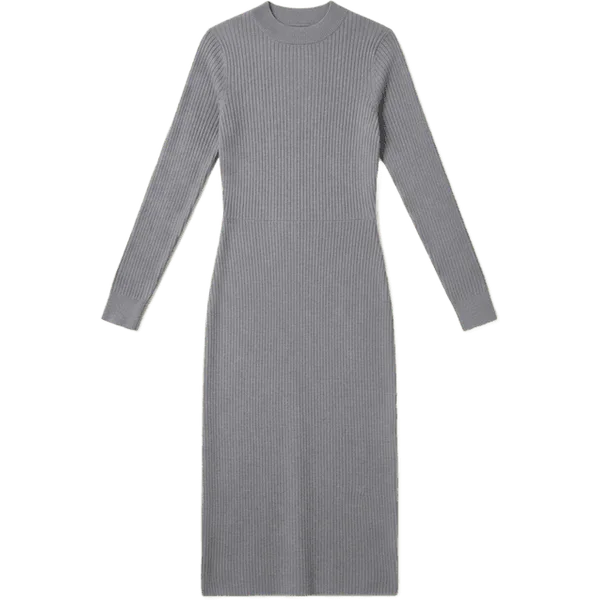 grey knit dress