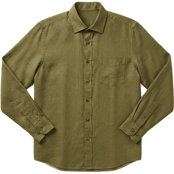olive linen shirt