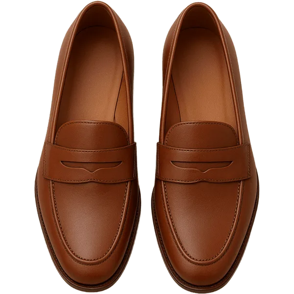 brown loafers