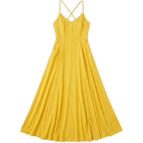 yellow maxi dress