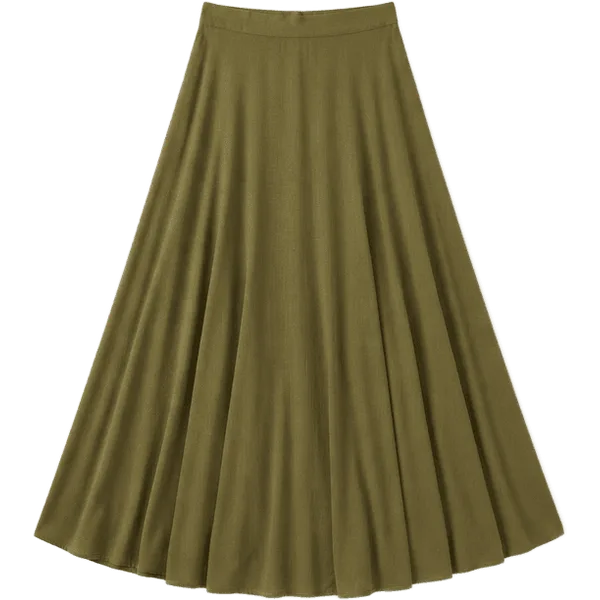 olive maxi skirt