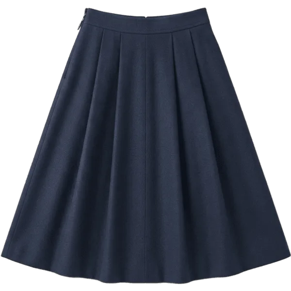 navy midi skirt