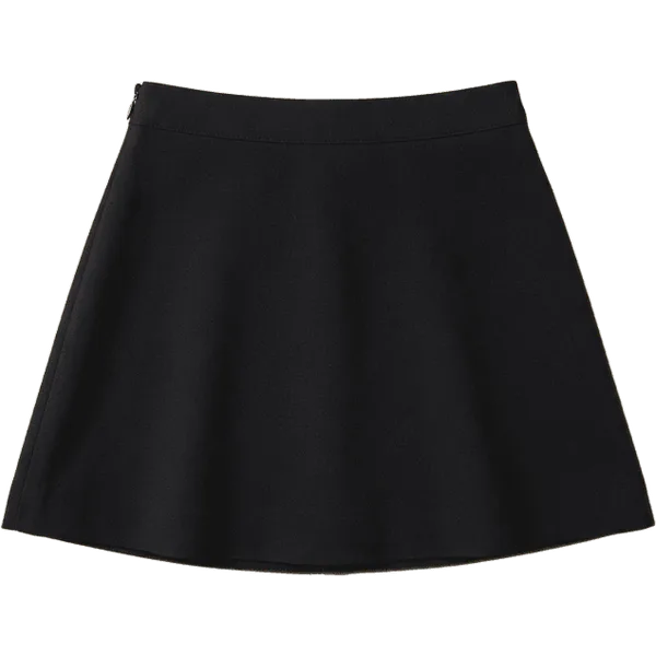 black mini skirt