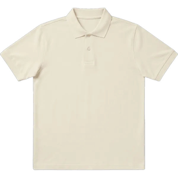 cream polo shirt