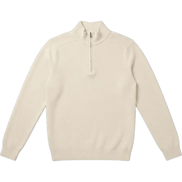 cream quarter-zip sweater