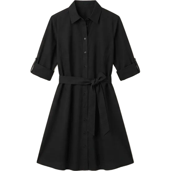 black shirt dress