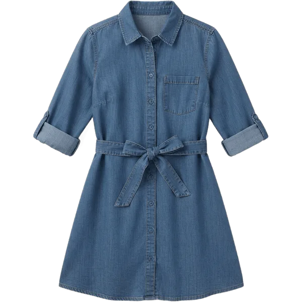 denim blue shirt dress