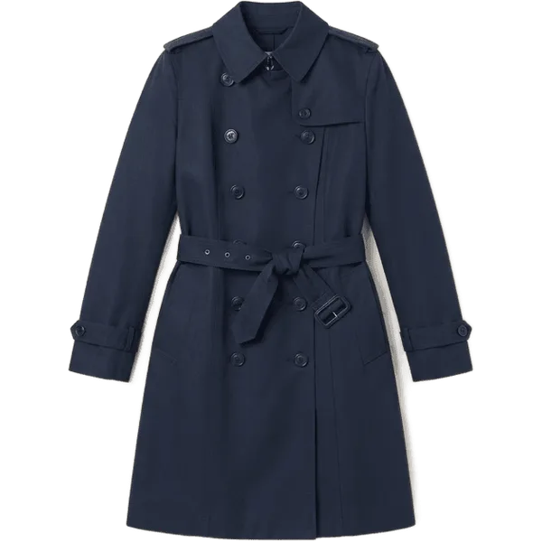 navy trench coat